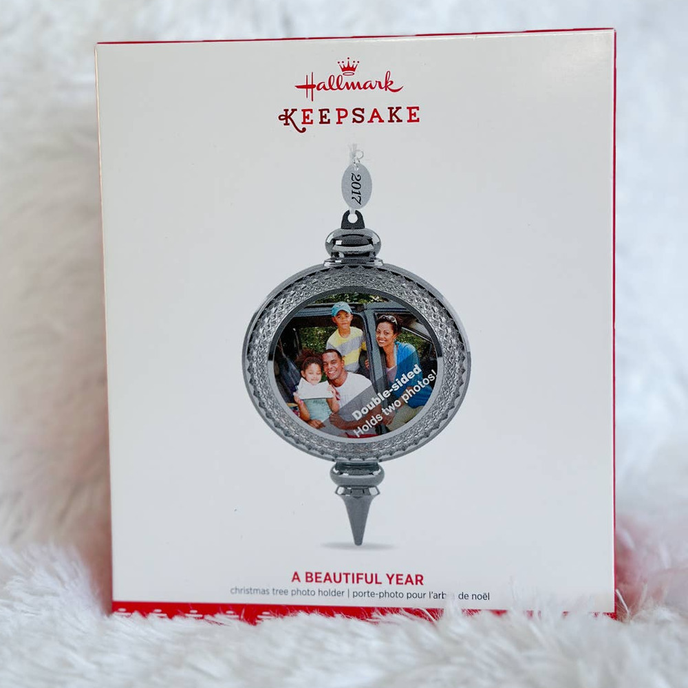 Hallmark Keepsake 2017 A Beautiful Year Two sided Christmas Ornament